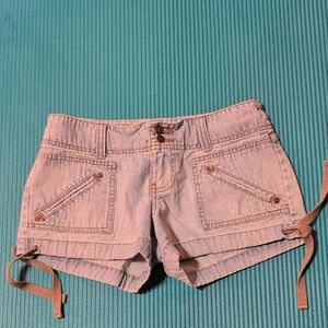 Old Navy Light Blue Jean Shorts with Tan Accents